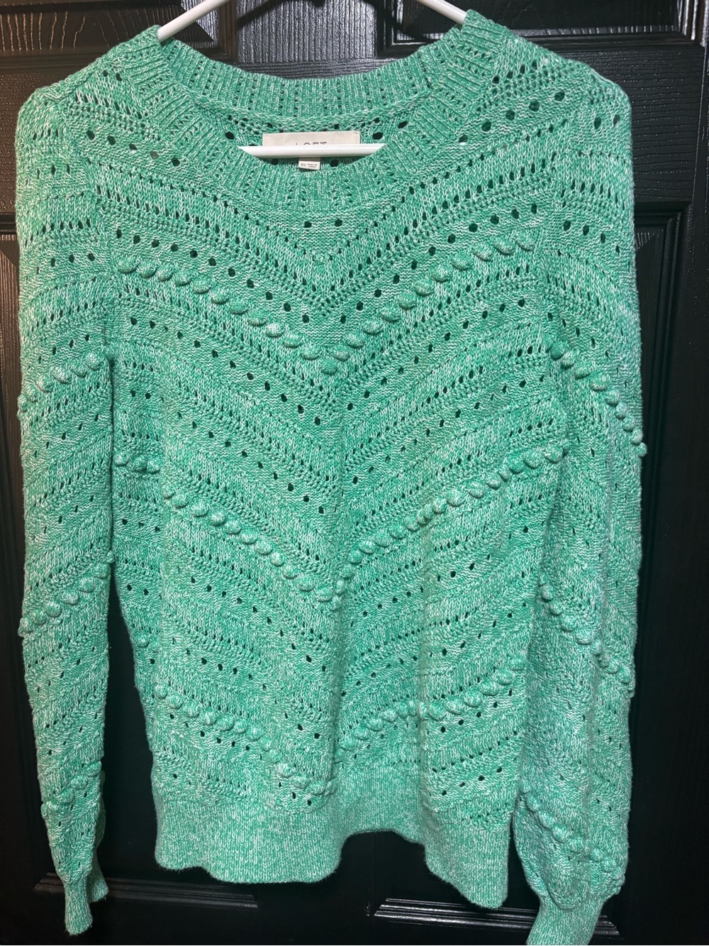 LOFT Seafoam Green Knit Crewneck Sweater